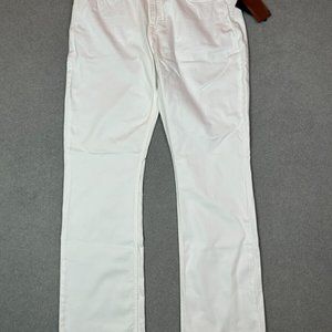 JEN7 By 7 For All Mankind Jeans Womens 10 White Slim Bootcut Sculpt Pants NEW